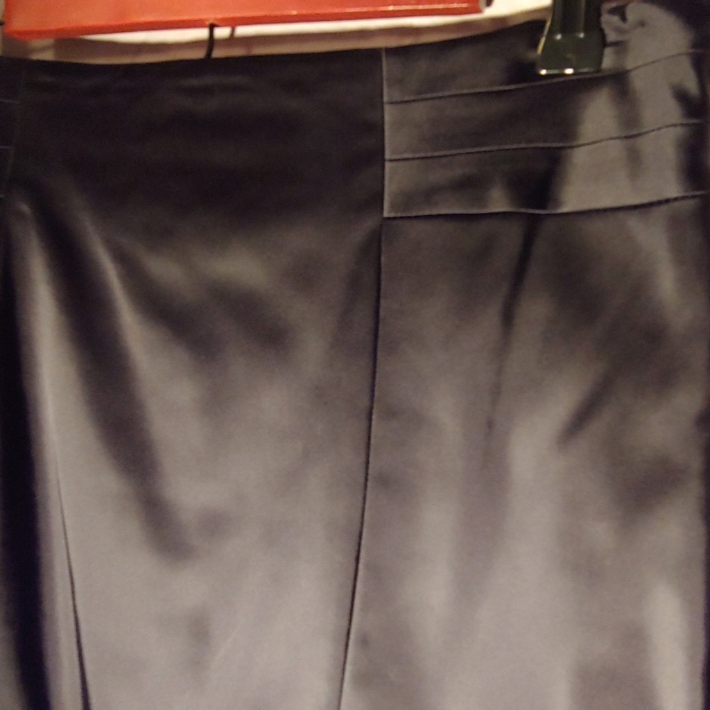 Black Satin Tuxedo Skirt